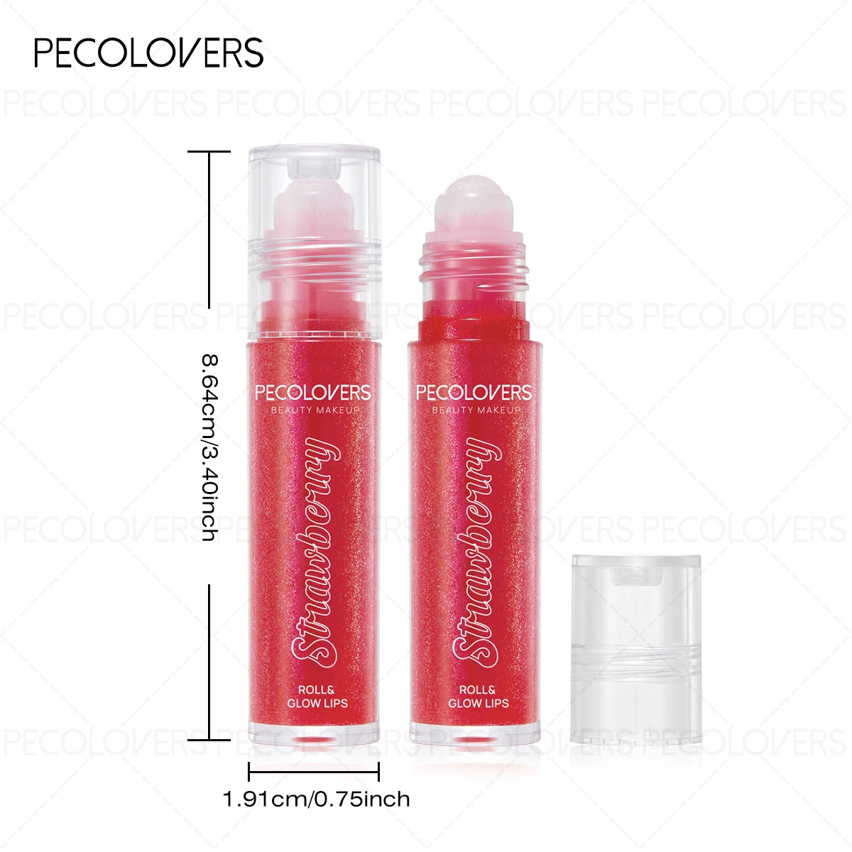 1PC Roll-on Lip Oil Plumper Lip Gloss, Lightweight & Sparkling, Long Lasting Lips Makeup Cosmetics