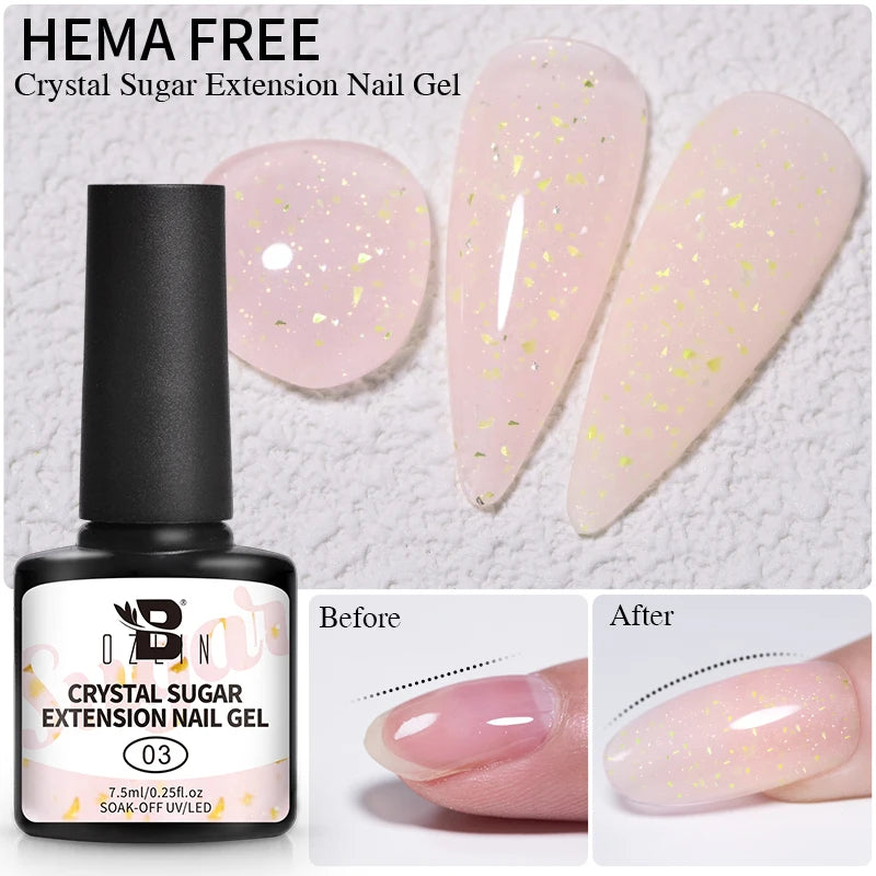 AWStorG Fiber Rubber Base Gel For Nails UV Gel Polish Semi Permanent Repair Fix Crack Nail Rubber Base Gel Strengthener 15ml