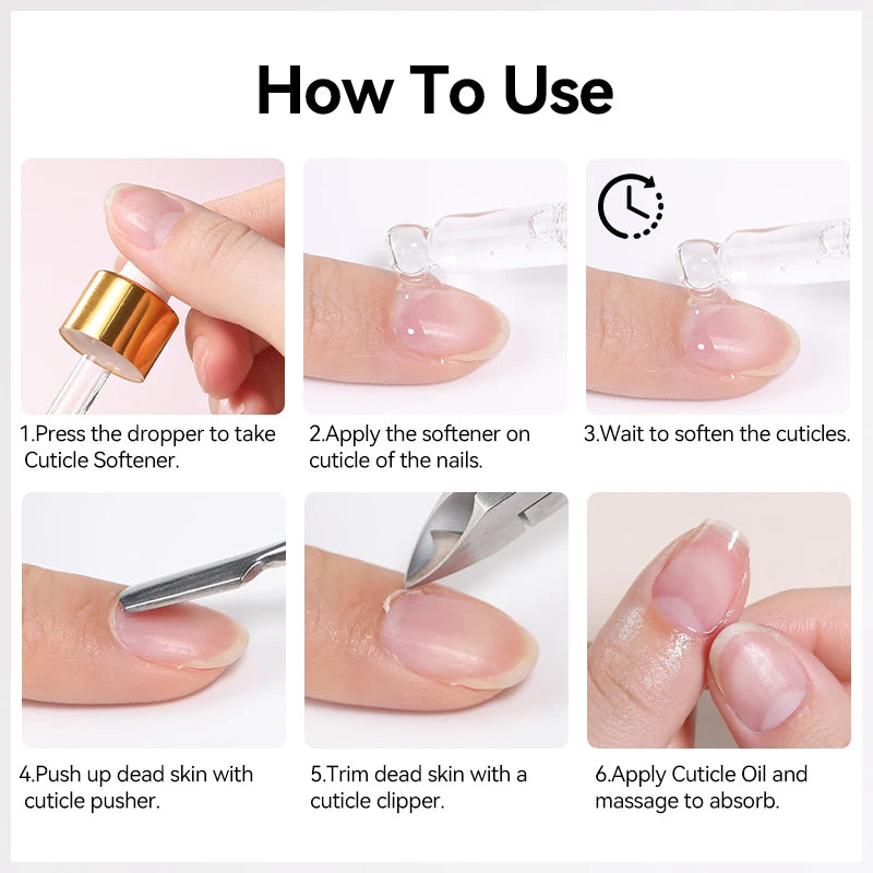 UR SUGAR 15ml Cuticle Softener Regenerating Oil Preventative Nail Polish Softener For Dead Skin Dry Manicures Gel Nail Care Tool