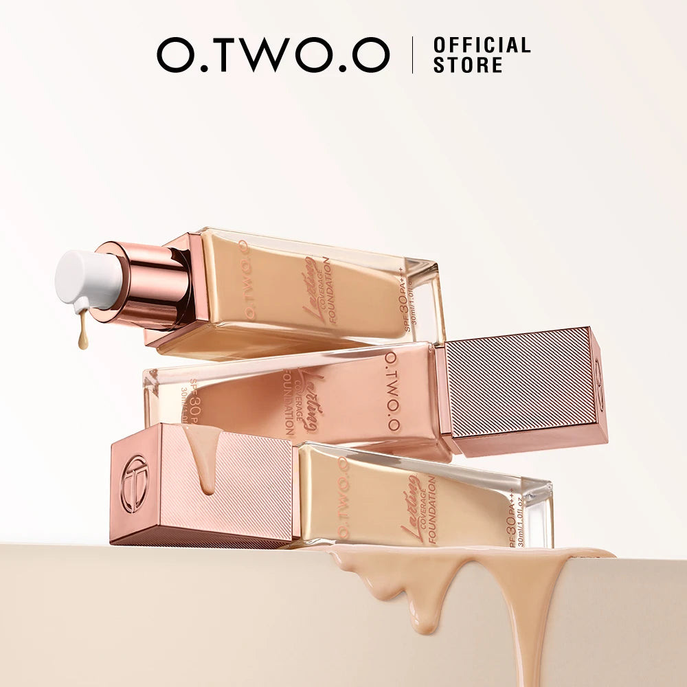 O.TWO.O Liquid Foundation | Matte, Moisturizing, Oil-Control, Long-Lasting, Waterproof Makeup