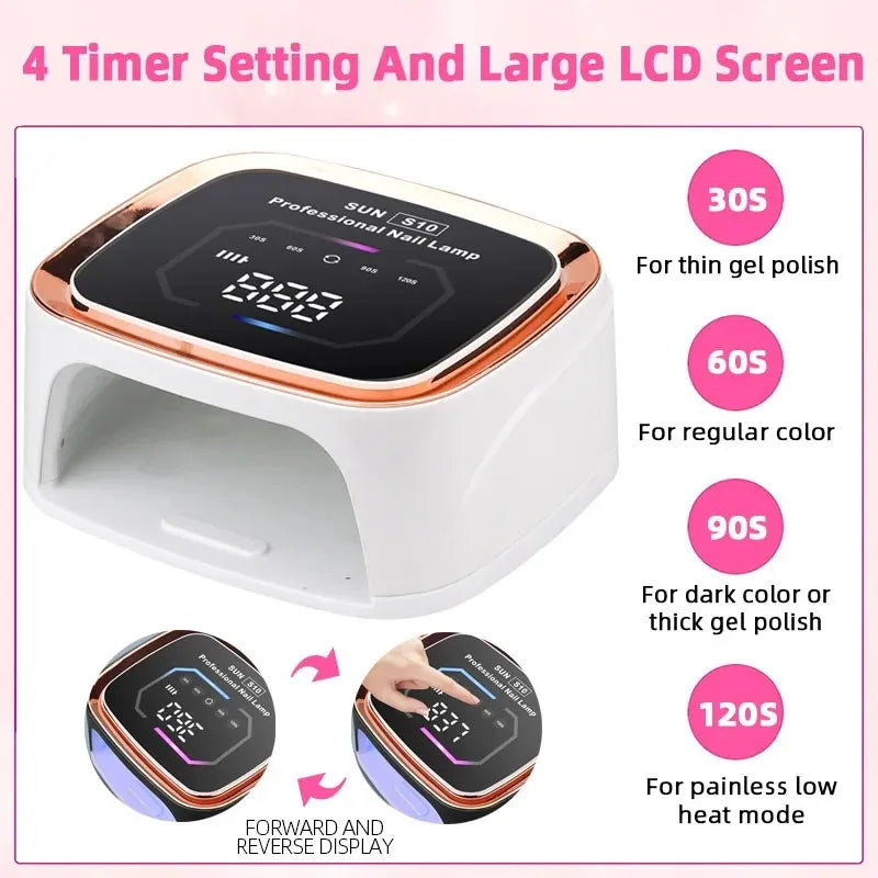 108W Rechargeable UV LED, 36LEDS Nail Lamp Professional Cordless Gel Polishfor Manicure and Curing All Gel Nail Polish at Home