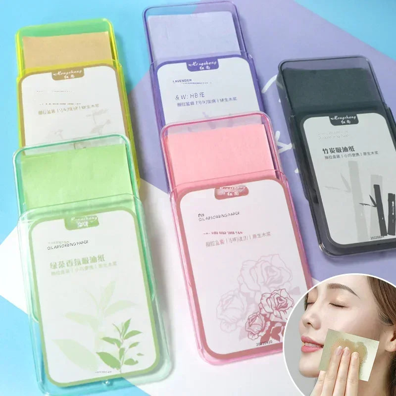 300PcsFace Oil Absorbing Paper Summer Oil Control Wipes Absorbing Sheet Oily Paper Face Cleansing Makeup Tool Face Oil Blotting