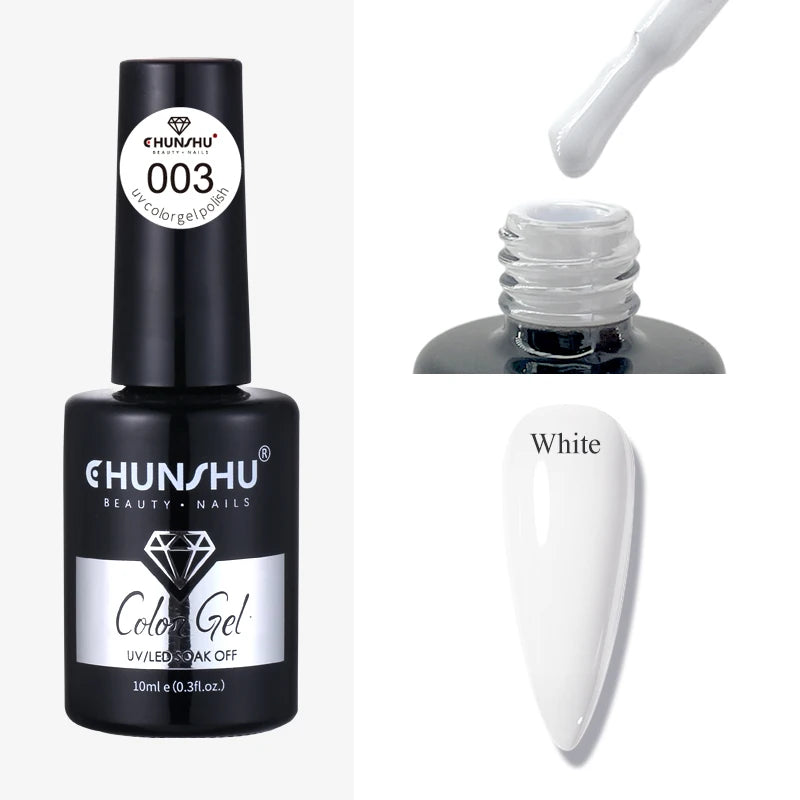 CHUNSHU 10ml Gel Nail Polish Soak Off Semi-Permanent Varnish Professional Salon UV LED Nails Art Gel No Smell All Seasons Colors