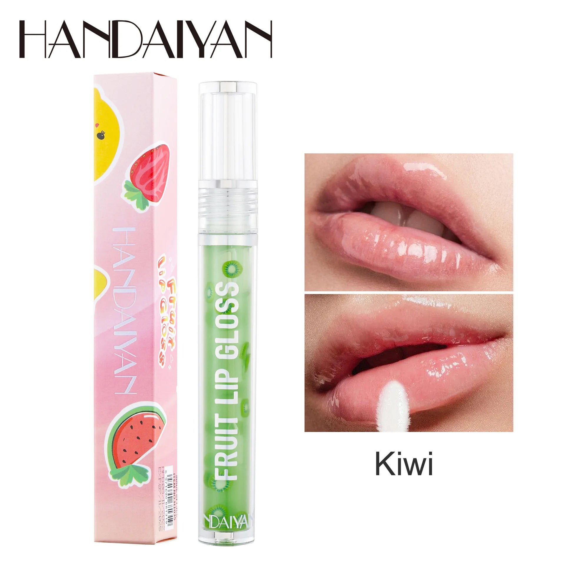 HANDAIYAN Fruit Flavored Lip Oil Moisturizing Transparent Lip Protector Glossy Water-Like Lip Care Glosses