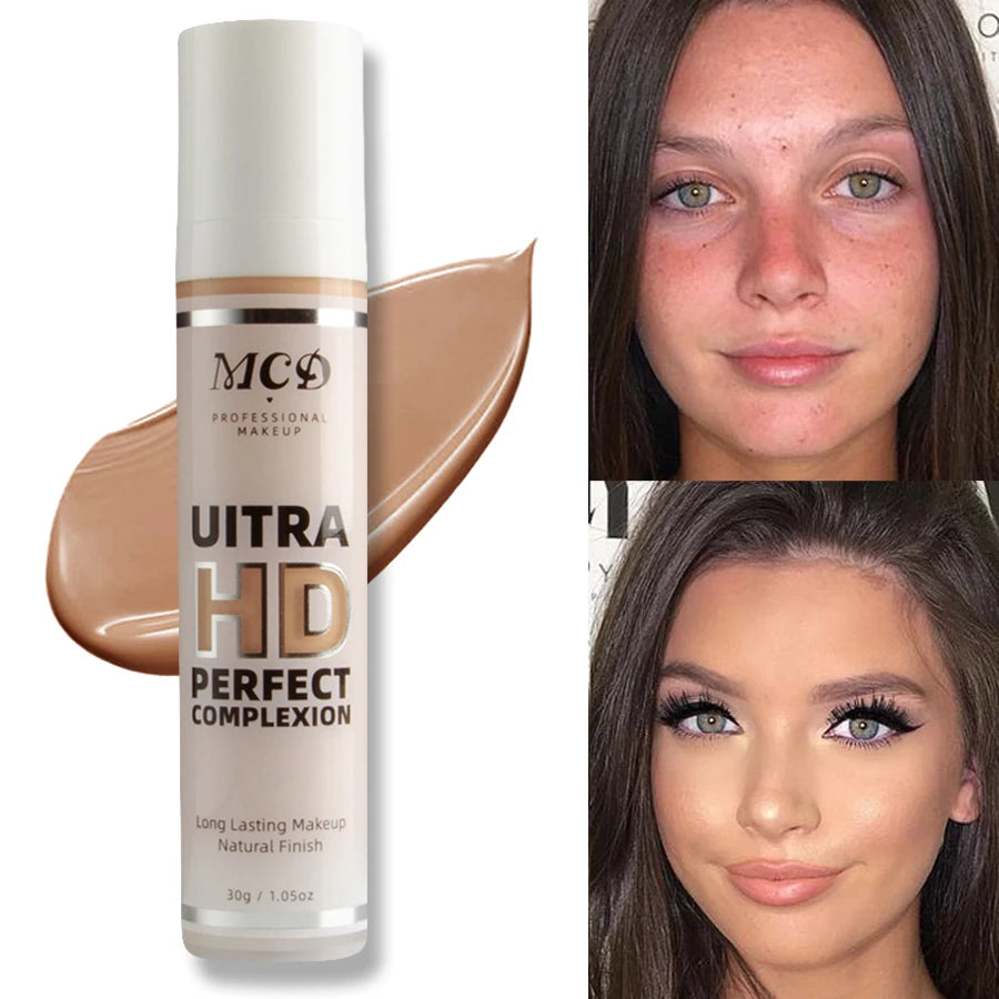 9-Shade Liquid Foundation | Full Coverage, High-Coverage Base Makeup, Cushion Finish, Natural Matte