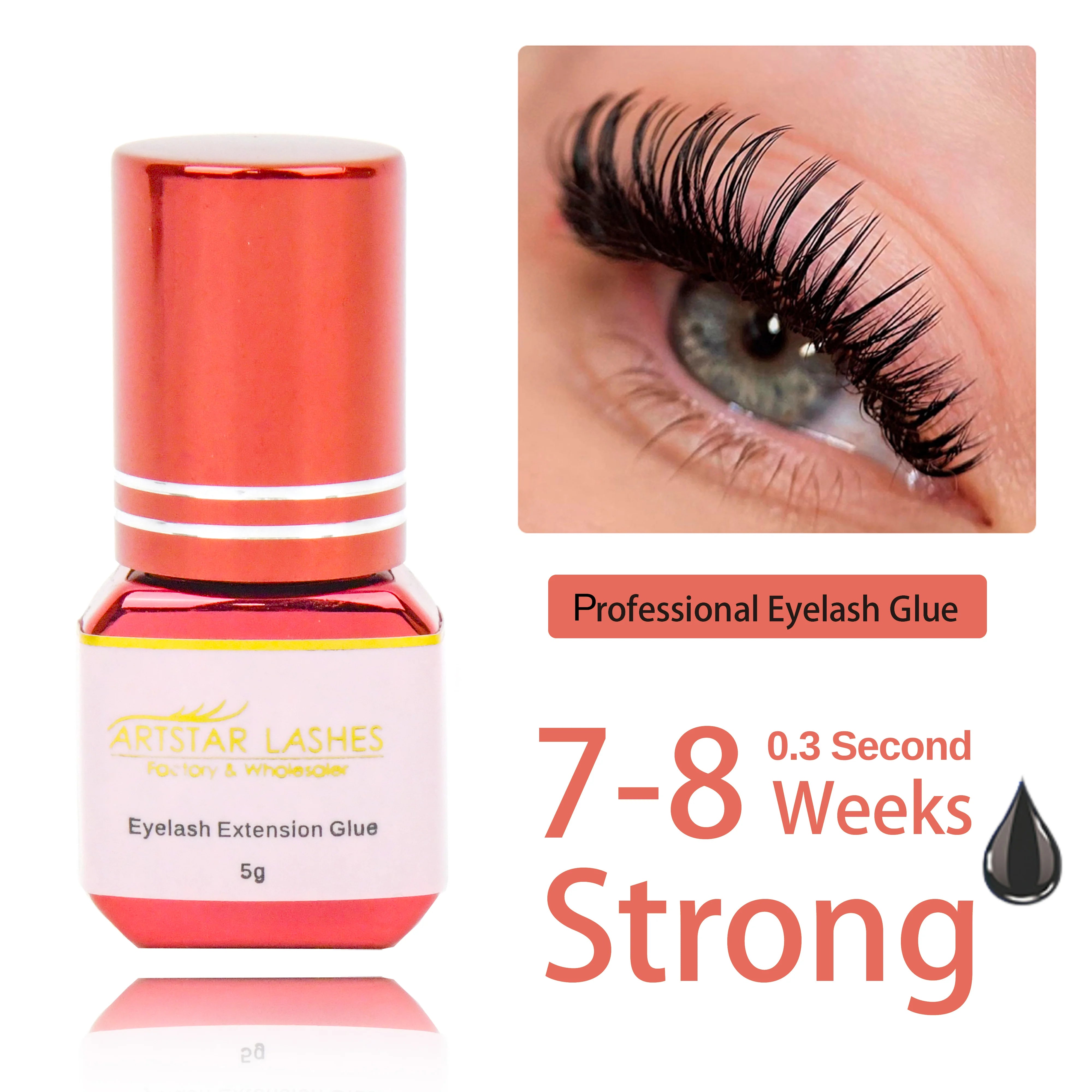 ARTSTAR 5ml Lash Extension Glue 0.3s Fast Drying Waterproof and Oil proof Black Korean Lash Glue