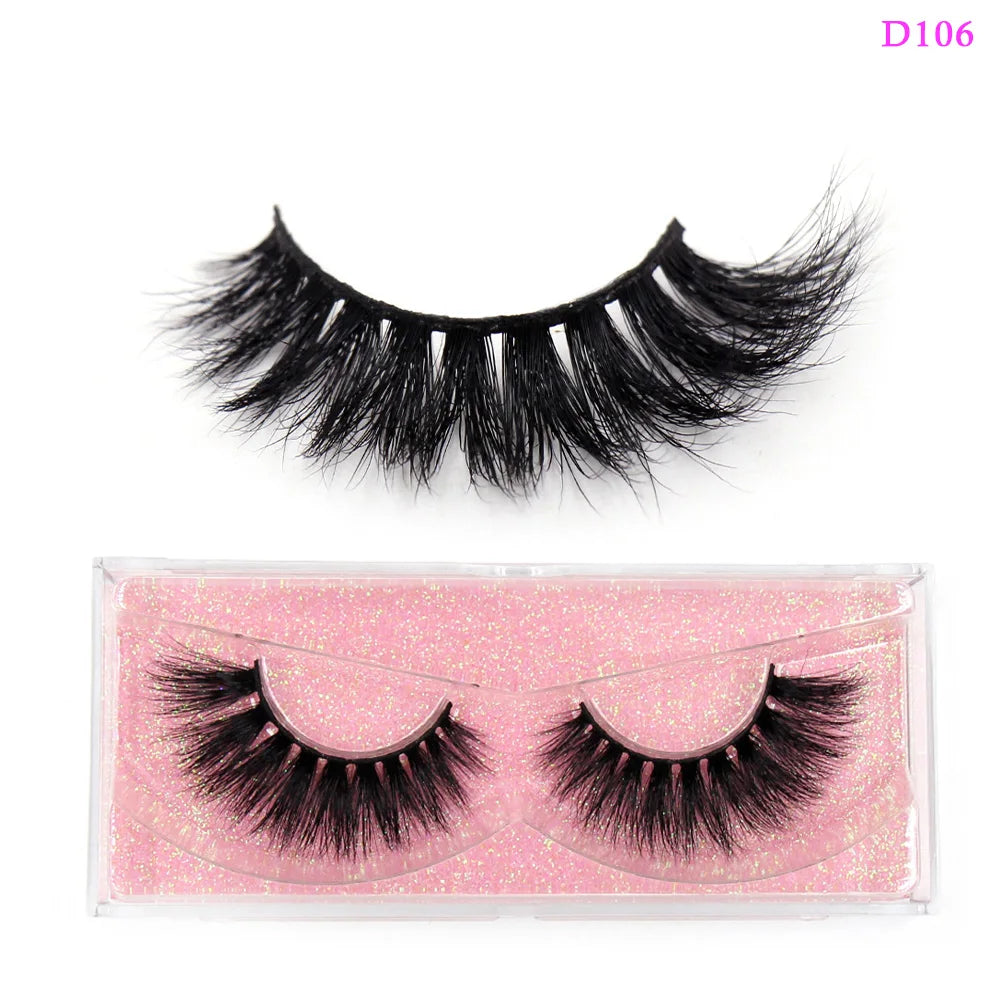LEHUAMAO 3D Mink Lashes Makeup Eyelashes Fluffy Natural long fake lashes Full stripe reusable False Eyelash Extension 1 Pair