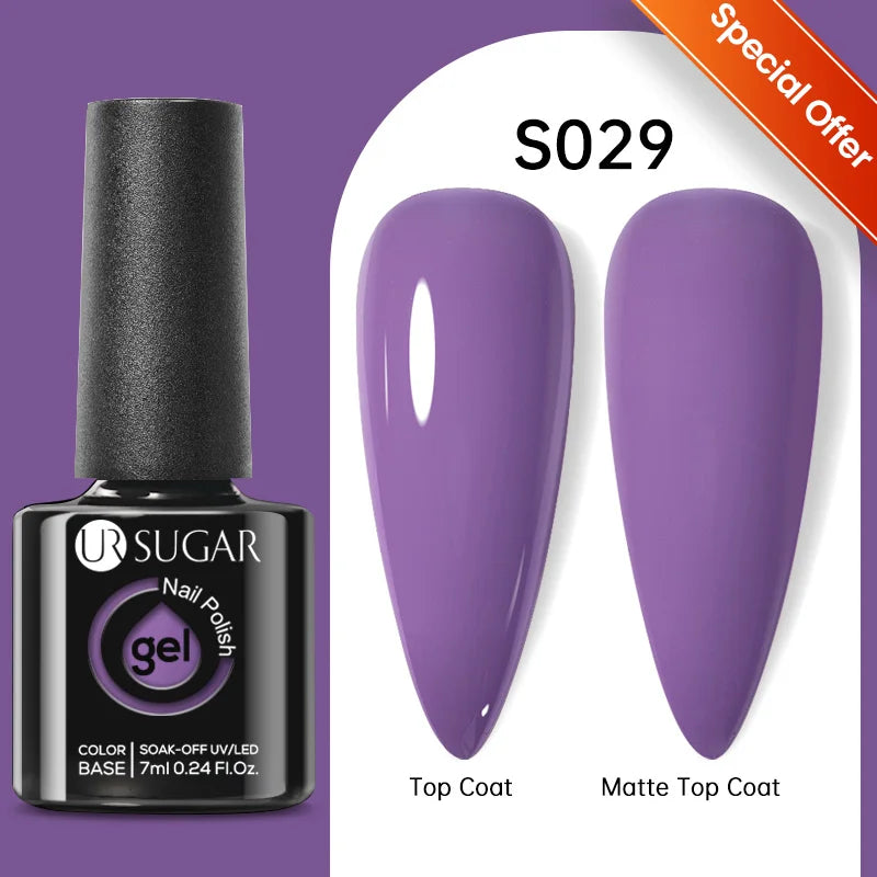 UR SUGAR 15ml No Wipe Top Base Gel Nail Gel Polish Matte Top Coat Enhancer Varnish Semi Permanent Soak Off UV LED Nail Art