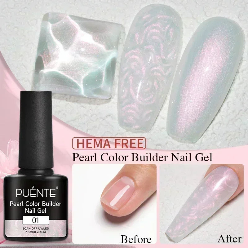 PUENTE 7.5ML Vibrant Blue Cat Eye Gel Nail Polish High Glossy Long-Lasting Soak Off UV Semi-Permanent Nail Art Varnish Manicure