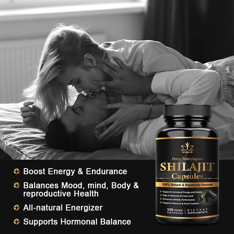 Himalaya Shilajit Capsule Original High in Trace Minerals& Fulvic Acid for Energy,Muscle Strength&Immunity, Endurance for Adult