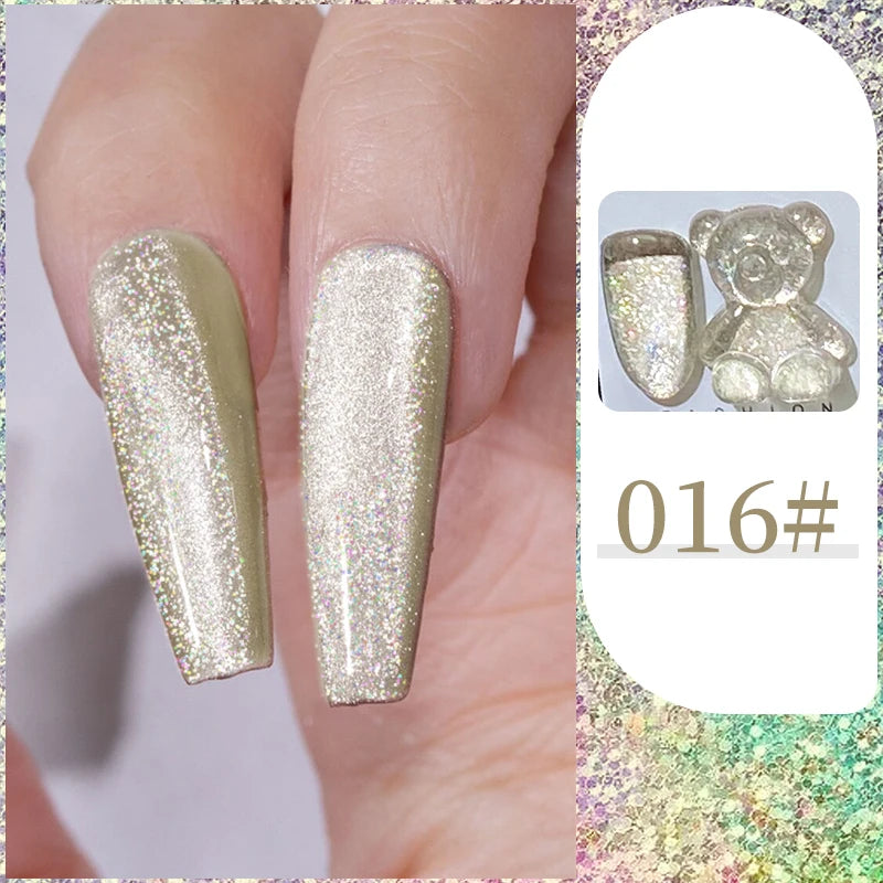 15ml Super Reflective Flash Disco Nail Gel Polish Relective Glitter Semi Permanent Nail Art Varnish For Manicures