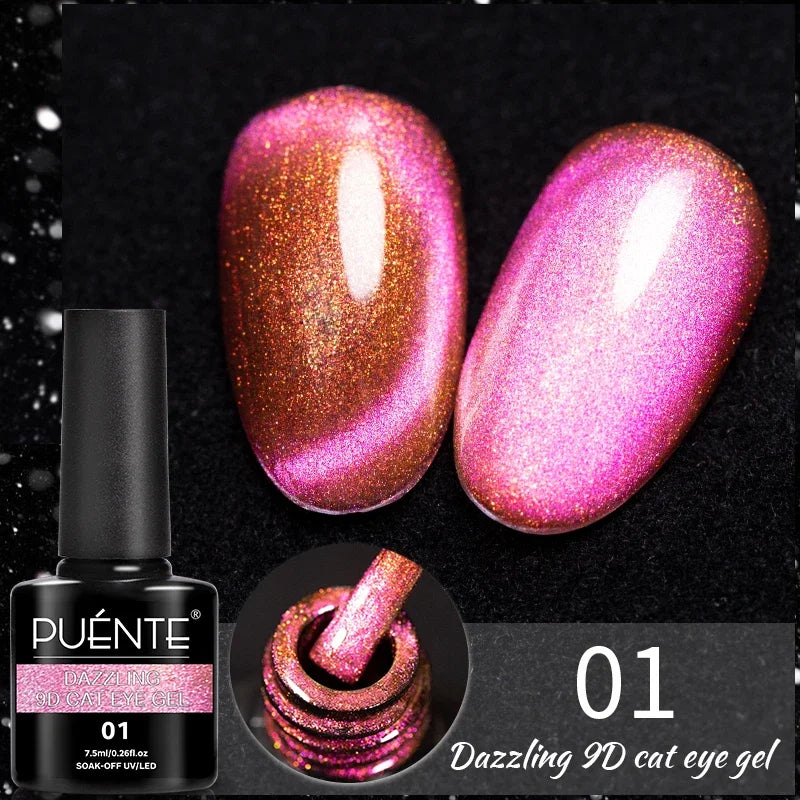 PUENTE Sparkle Platinum Gel Nail Polish 5ML Shiny Gold Silver Glitter Painting Gel Drawing Semi Permanent Varnish For Manicure