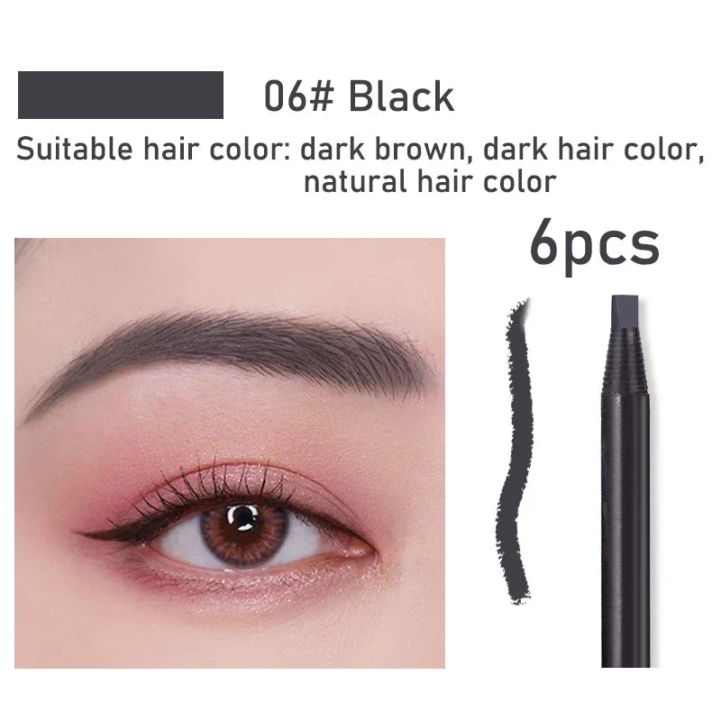 HAOZHUANG Waterproof Long Lasting Eyebrow Pencils with Soft Brush Eyebrows Makeup Tool Permanent Makeup Tattoo Accessories