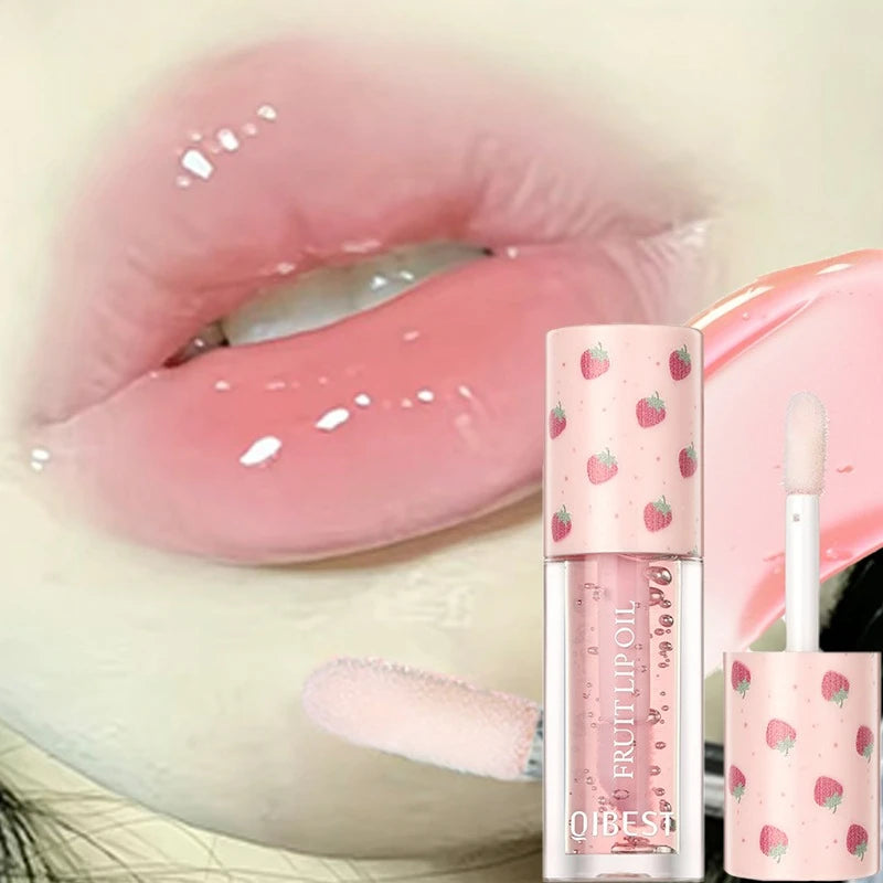 Deep Moisturizer Hydrating Lip Gloss Fruit Tasty Transparent Shiny Mirror Light and Not Greasy Lip Oil Lips Care Makeup Cosmetic