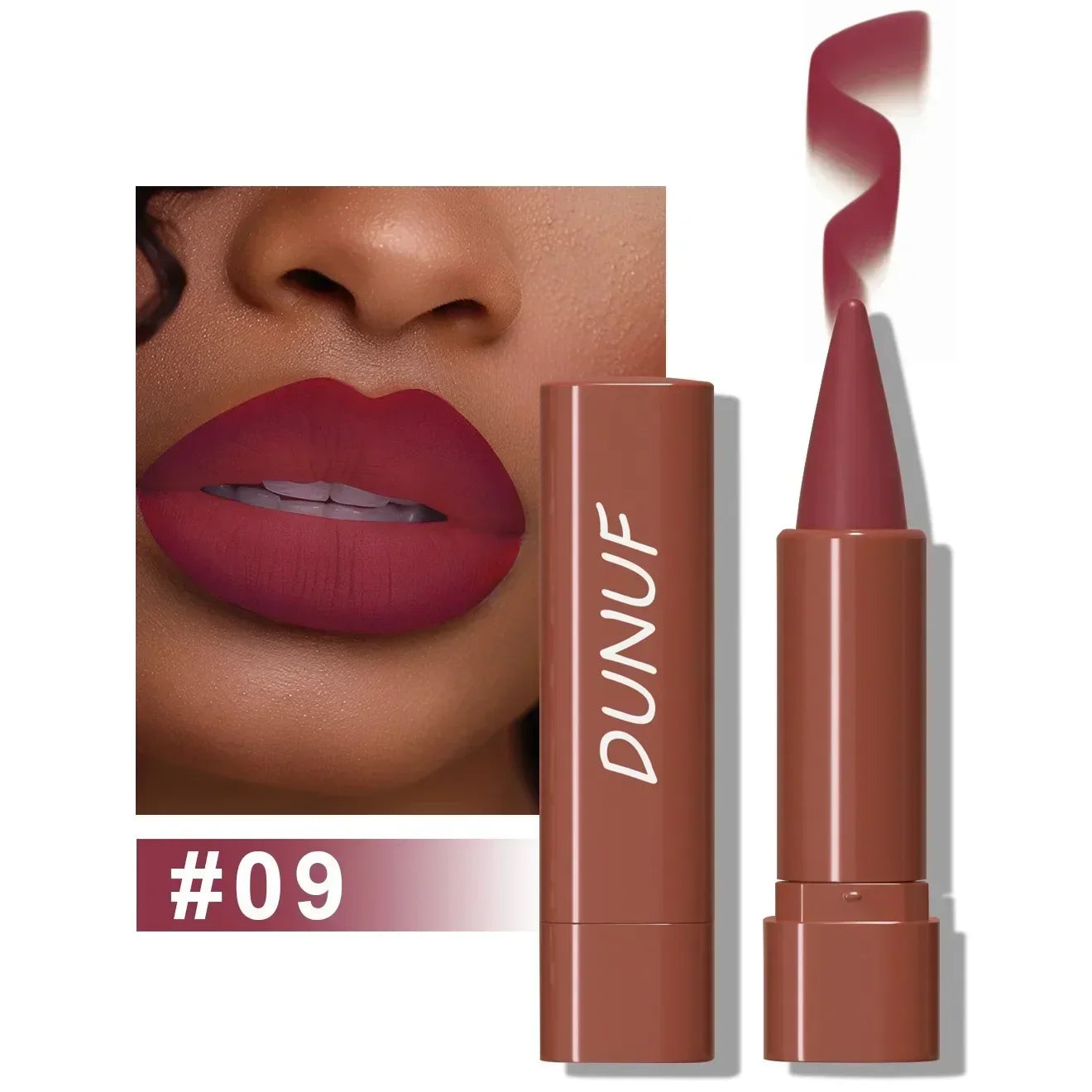 9 Colors Gradient Lip Liner Matte Black Brown Velvet Lipstick Waterproof Non Sticky Contouring Tint Lipliner Crayon Lip Makeup