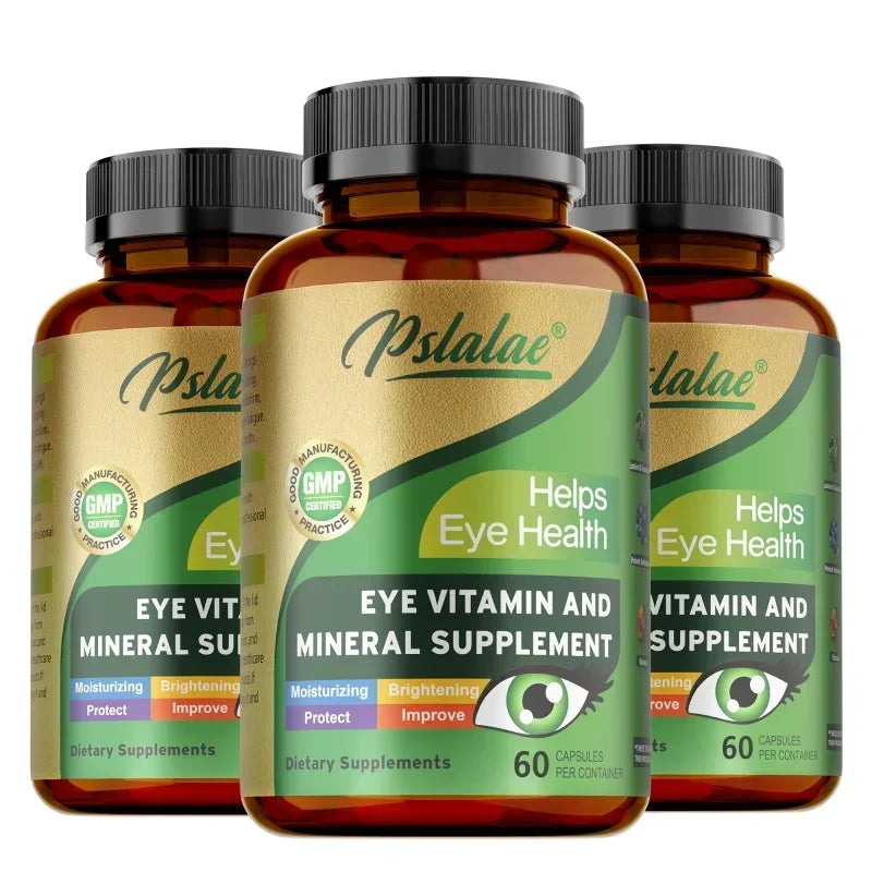 Lutein Eye Vitamins Supplement - with Lutein, Vitamin C and Zeaxanthin, Eyestrain, Dry Eyes & Vision Health Supplement