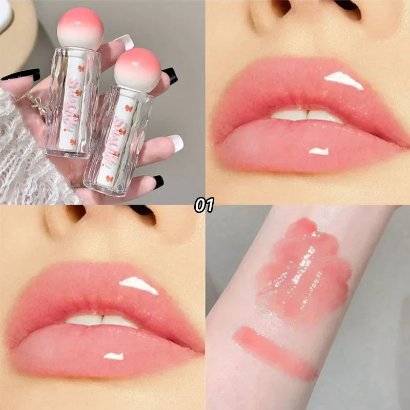 SHAQINUO Shiny Transparent Lip Gloss: Moisturizing Matte Mist Finish Pink Tone Plumping Luminous Lip Gloss