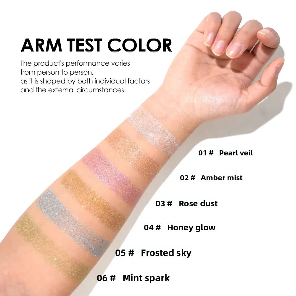 Multi-Color Highlighter Shimmer Spray Powder Body Brightening Glitter Face Makeup Airbag Spray Bottle