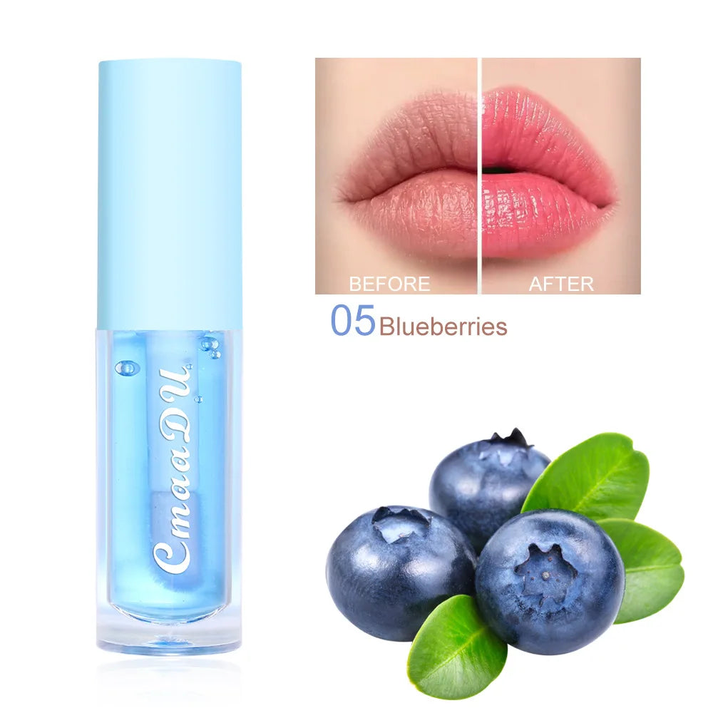 1 Pcs Hydrating Berry-Infused Lip Gloss - Moisturizing, Long-Lasting Nourishing Lip Oil for All Skin Types, Waterproof Lip Gloss