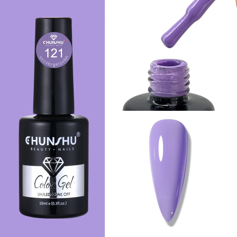 CHUNSHU 10ml Gel Nail Polish Soak Off Semi-Permanent Varnish Professional Salon UV LED Nails Art Gel No Smell All Seasons Colors