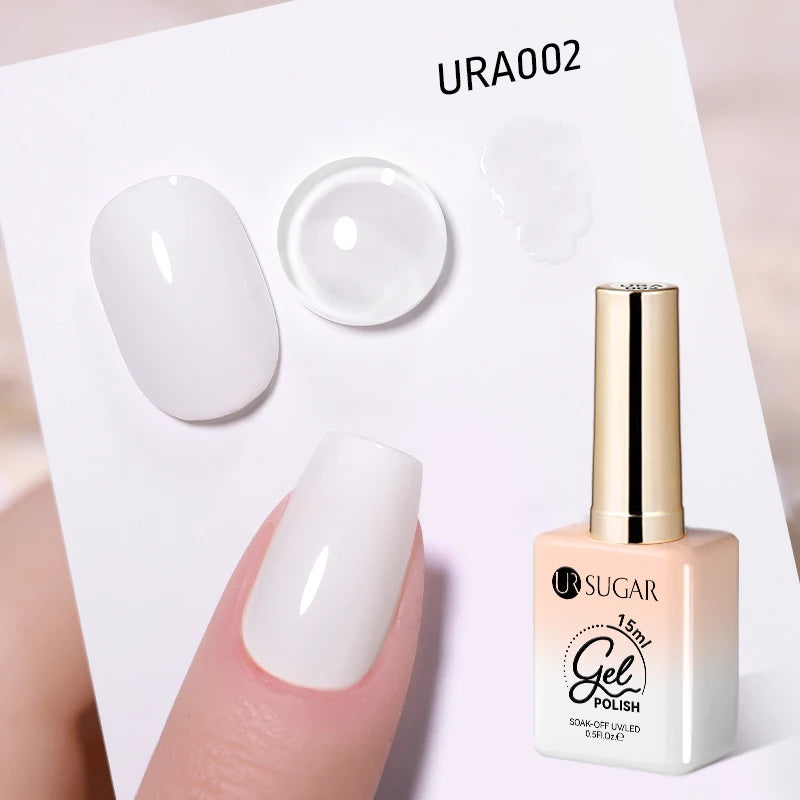 UR SUGAR 15ml No Wipe Top Base Gel Nail Gel Polish Matte Top Coat Enhancer Varnish Semi Permanent Soak Off UV LED Nail Art