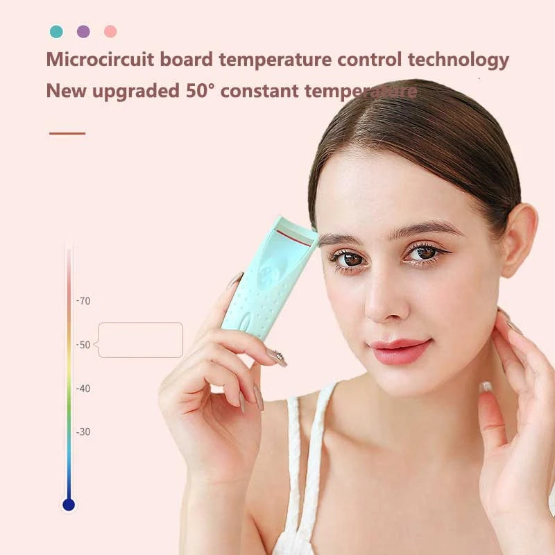 Electric Eyelash Curler Portable 5D Heating Curling Electric Eyelash Curler Safe & Waterproof Long-lasting Styling Makeup Tool