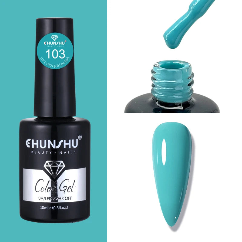 CHUNSHU 10ml Gel Nail Polish Soak Off Semi-Permanent Varnish Professional Salon UV LED Nails Art Gel No Smell All Seasons Colors