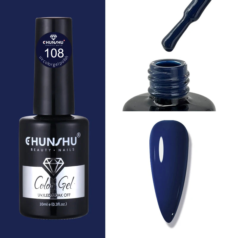 CHUNSHU 10ml Gel Nail Polish Soak Off Semi-Permanent Varnish Professional Salon UV LED Nails Art Gel No Smell All Seasons Colors