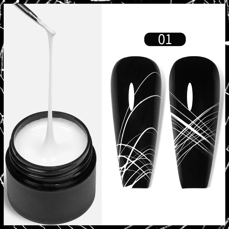 PUENTE Sparkle Platinum Gel Nail Polish 5ML Shiny Gold Silver Glitter Painting Gel Drawing Semi Permanent Varnish For Manicure