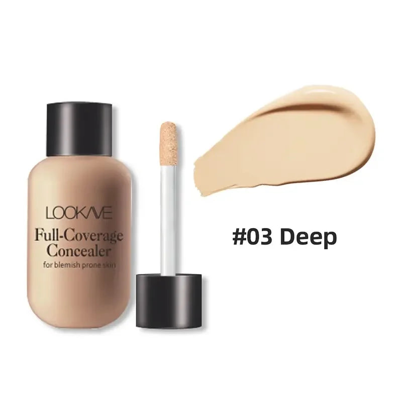 Lightweight and Compact Mini Liquid Concealer-High Coverage for Acne,Ddark Circles and Blemishes,Travel-Friendly FaceMakeup Base