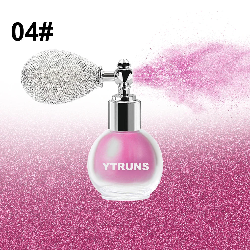 Star glitter spray, body makeup highlighter, 3D glitter powder, suitable for performance and dance party