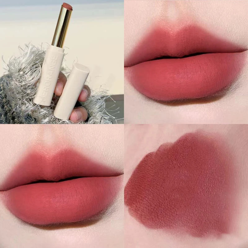 Low Saturation Matte Lipstick Cream Velvet Not Easy To Fade Lipstick Nude Matte Red Lip Gloss Waterproof Lasting Lip Tint Makeup