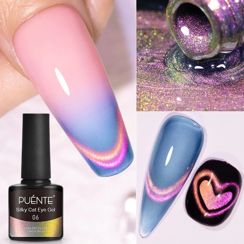 PUENTE Sparkle Platinum Gel Nail Polish 5ML Shiny Gold Silver Glitter Painting Gel Drawing Semi Permanent Varnish For Manicure