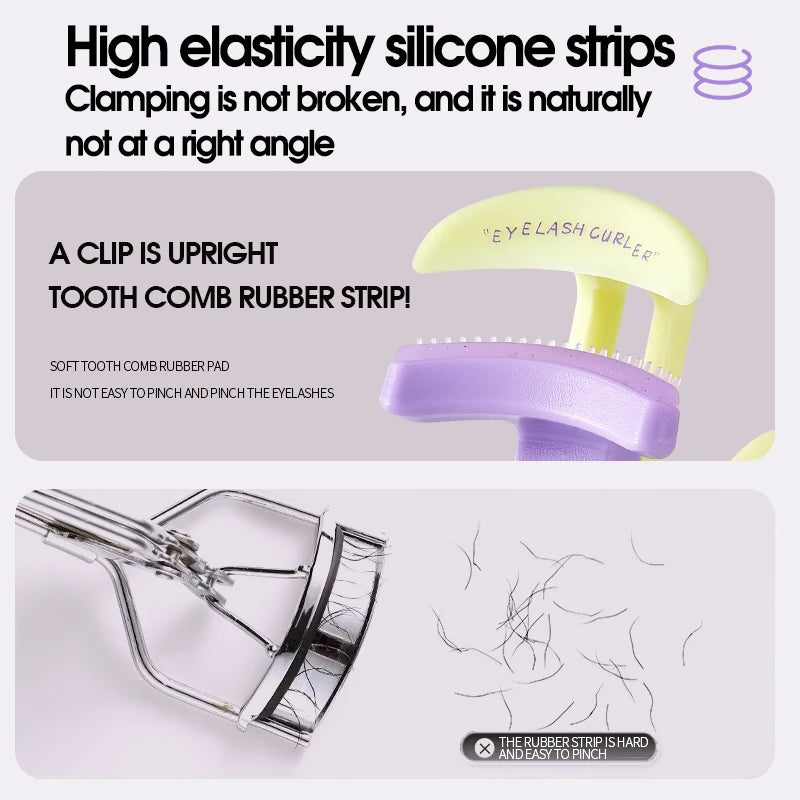 Wide-Angle Frameless Eyelash Curler Natural Long-Lasting Curl eyelashes Shaping Portable Design Easy to Use