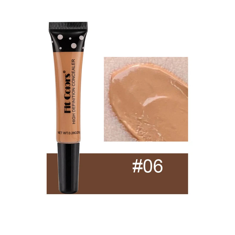 Full Cover Liquid Concealer 8 Color Air-permeable Natural Brightening Makeup Eye Dark Circles Cream Cosmetic
