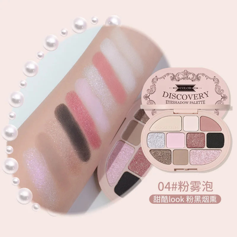 GOGO TALES 10 Colors Shimmer Matte Eyeshadow Makeup Palette Nude Glitter Shiny Pigment Eye Shadow Long Lasting Makeup Cosmetic