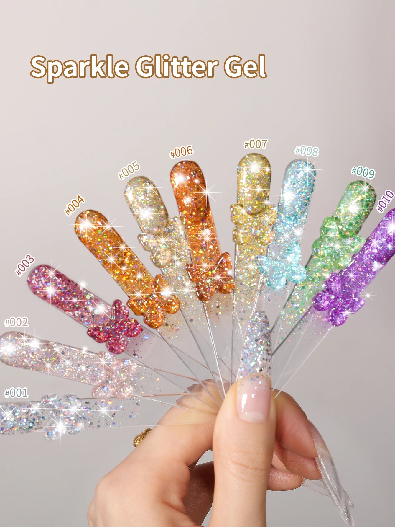 1/ 10pcs 15ML Glitter Silver Color Nail Gel Polish Semi-permanent Varnish Soak Off Nail Art UV LED Gel Manicure For Summer