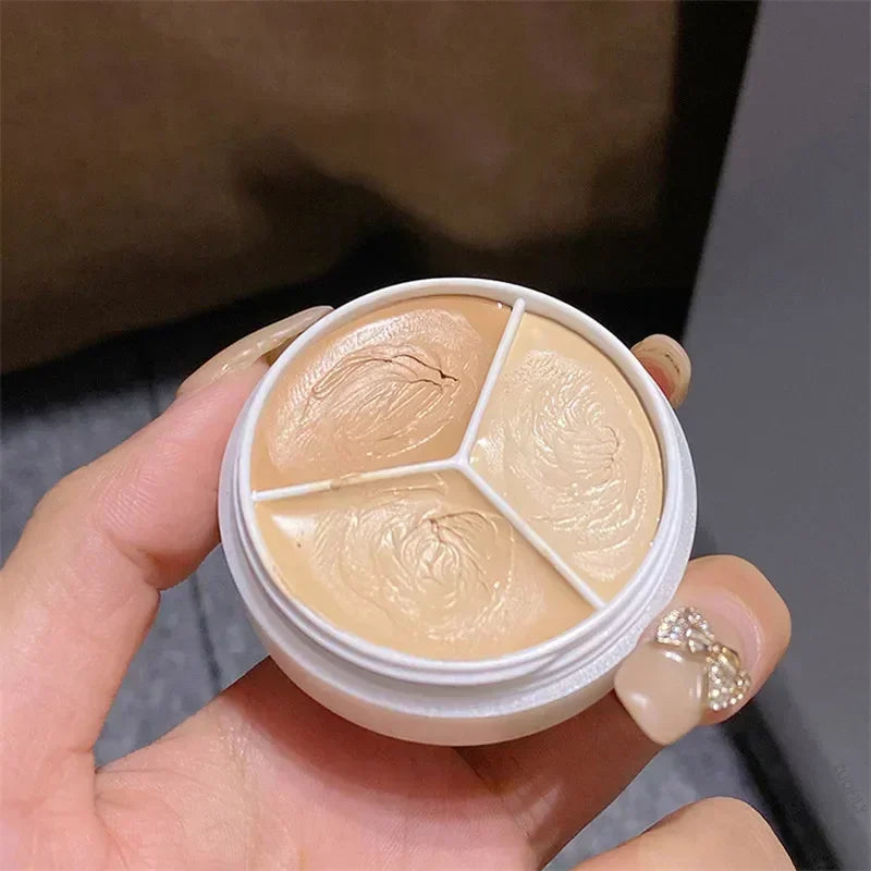 3/6-color Concealer Palette with/No Brush Cream Texture Moisturizer Concealer Modify Enhance Contours Lasting Makeup Waterproof