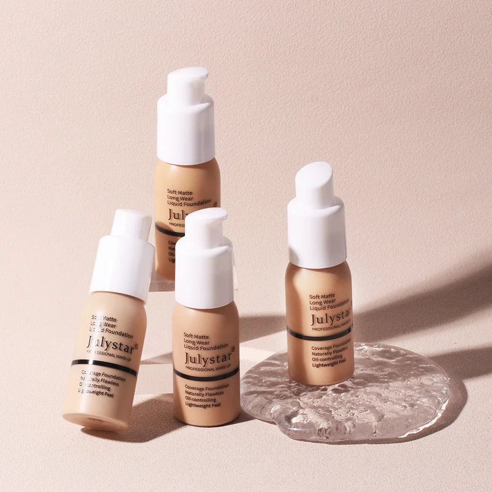 Julystar 10 Colours Matte Moisturising Finishing Foundation Waterproof Long Lasting No Makeup Removal Face Powder