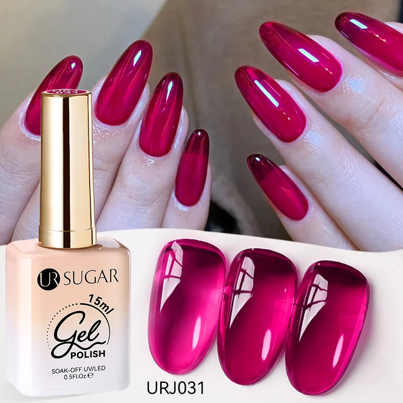UR SUGAR 15ml No Wipe Top Base Gel Nail Gel Polish Matte Top Coat Enhancer Varnish Semi Permanent Soak Off UV LED Nail Art