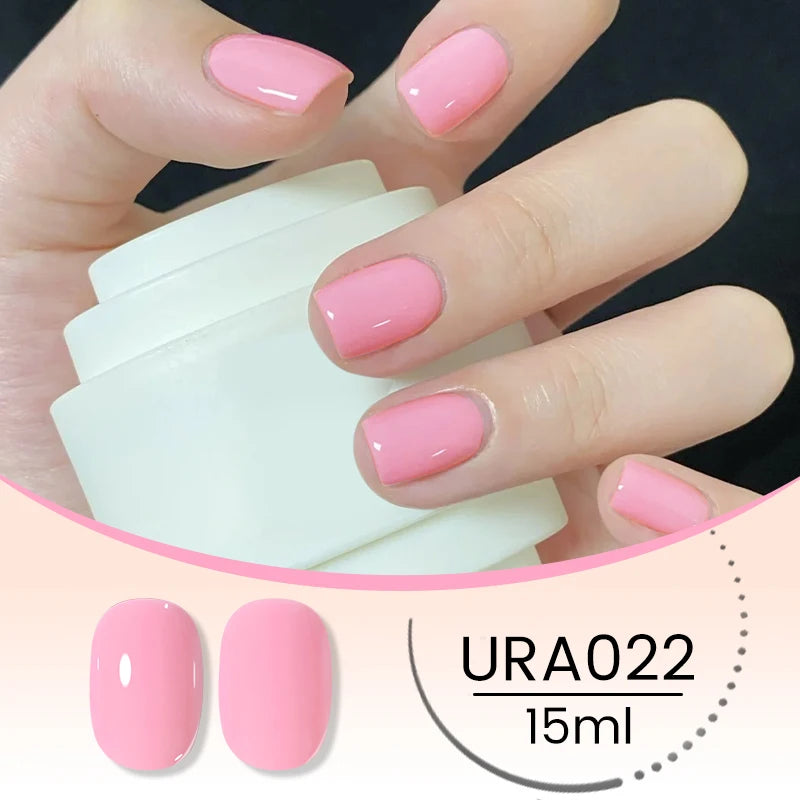 UR SUGAR 15ml Crystal Milky Jelly White Nude Gel Nail Polish Transparent Semi-permanent UV Gel Nail Art Soak Off Gel Varnish