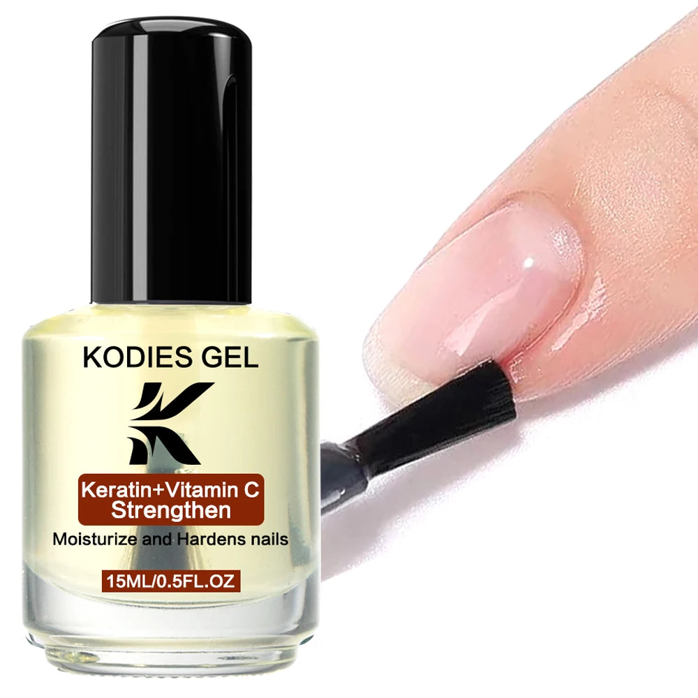 KODIES GEL Keratin Vitamin C Cuticle Oil Nail Strengthener 15ML Moisturize and Harden Nails Growth Moisturizing Oil Serum Care