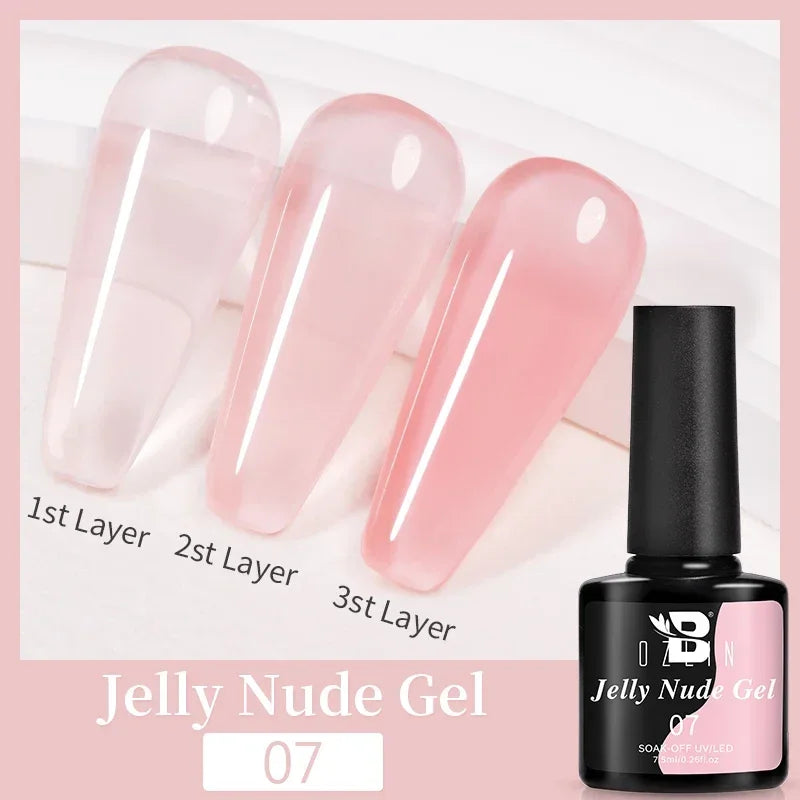 AWStorG Fiber Rubber Base Gel For Nails UV Gel Polish Semi Permanent Repair Fix Crack Nail Rubber Base Gel Strengthener 15ml