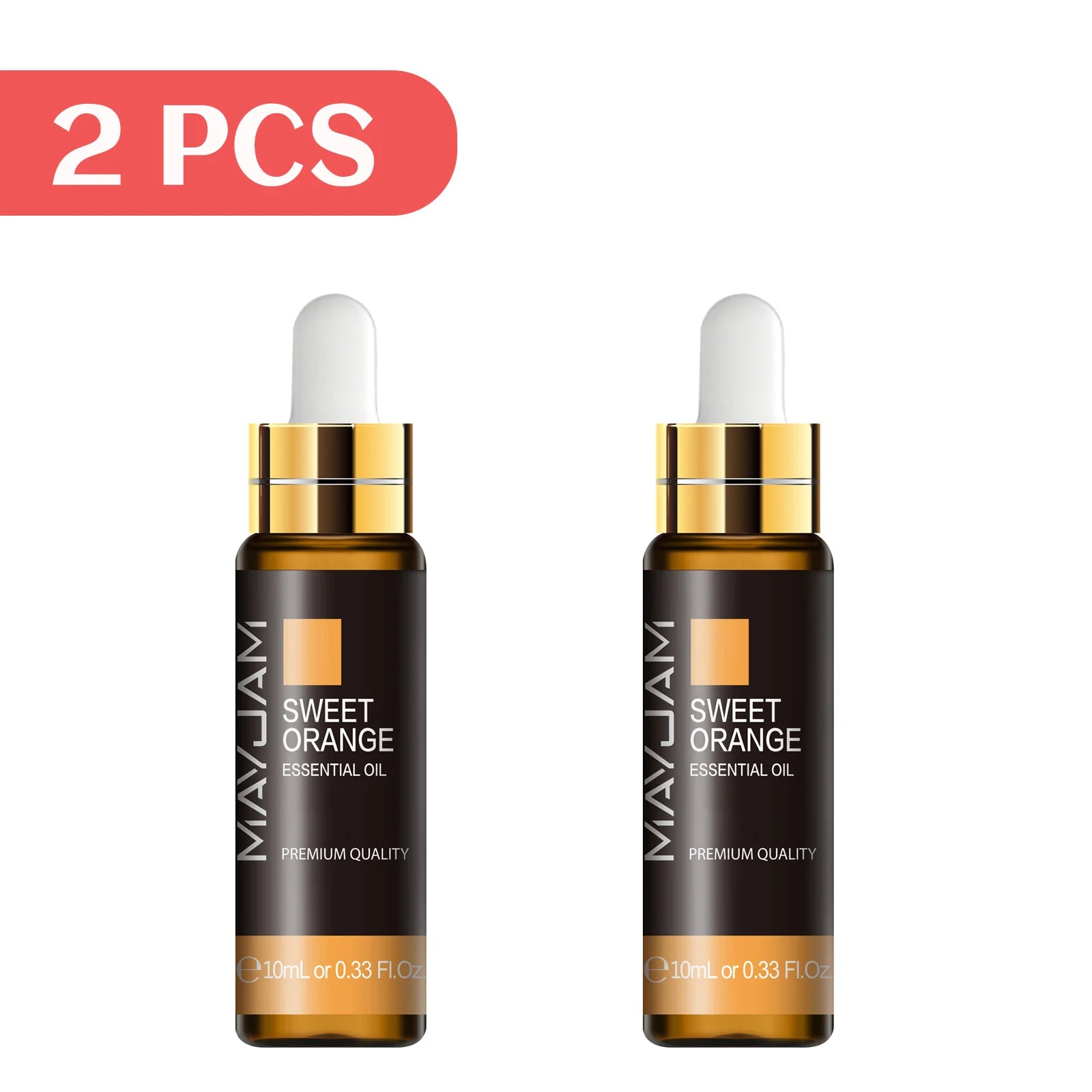 MAYJAM 2pcs Pure Essential Oils with Dropper Sweet Orange Lavender Jasmine Eucalyptus Vanilla Sandalwood Cajeput Vetiver Sage