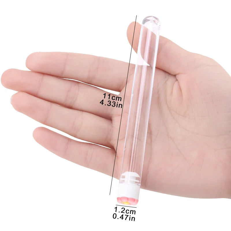 20Pcs Reusable Eyelash Brush Tube Christmas Style Disposable Mascara Wands Applicator with Tube Dust-proof Tubes Makeup Tools