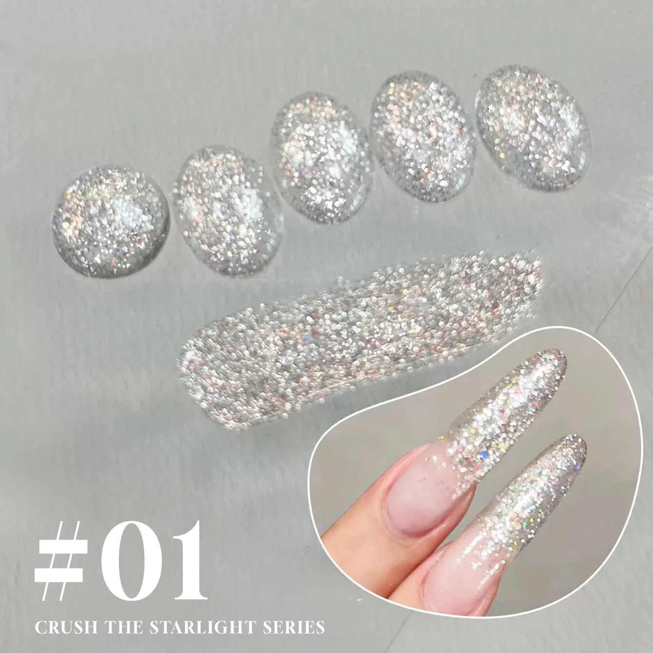 MIANEL1-12pcs 12ML Pink Blue White Green Series With Explosive Glitter Gel Nail Polish, Popular Yun Brocade Diamond Gel Polish