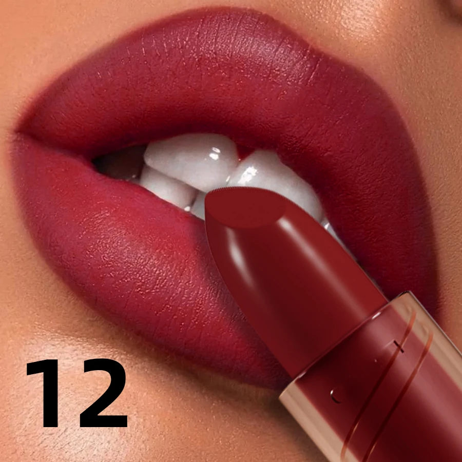 14-color Matte Lipstick Red Lip Stick Waterproof Sexy Korean Makeup Lip Tint Brown Pink Lip Cosmetic Long Lasting Lip Gloss