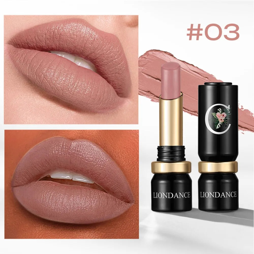 Velvet Mist Flower Lipstick High Pigment Long Lasting Matte Lip Gloss Dark Rich Colors Waterproof Creamy Smooth Lips Makeup