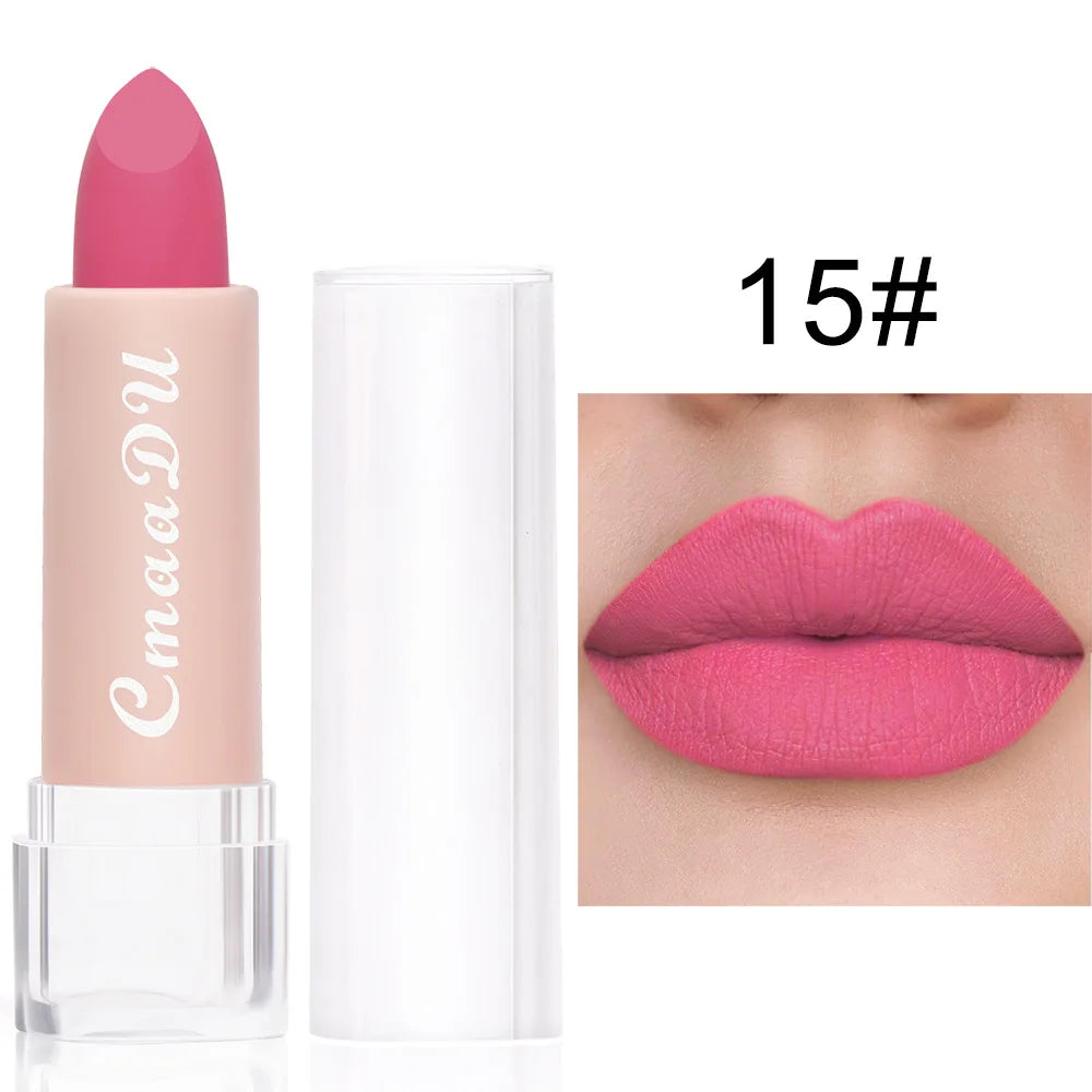 15 Colors Matte Lipstick 24 Hours Water Resistant Lipsticks Lip tint korean Makeup For Women Beauty Lip Stain Cheap Small Makeup