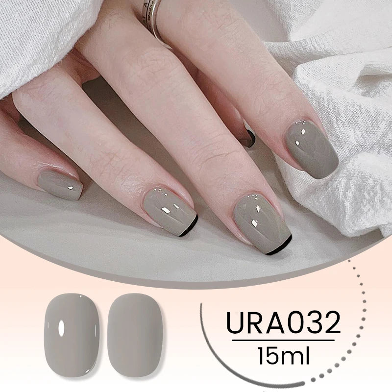 UR SUGAR 15ml Crystal Milky Jelly White Nude Gel Nail Polish Transparent Semi-permanent UV Gel Nail Art Soak Off Gel Varnish